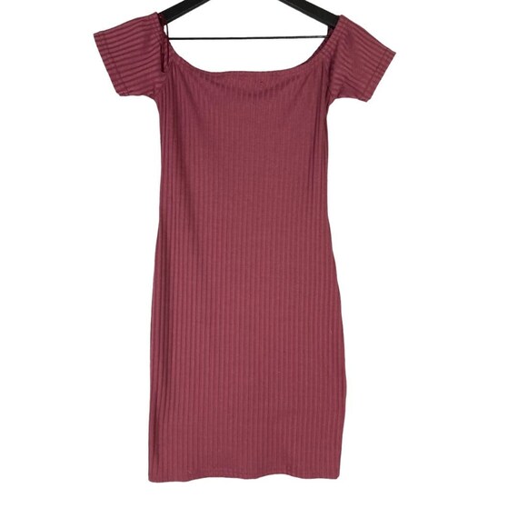 Red Bodycon Sweater Dress Zip Front Knit Mini Dress Short Sleeve Ribbed Knit Dress Fitted Party Dress Fall Winter Outfit Size Small