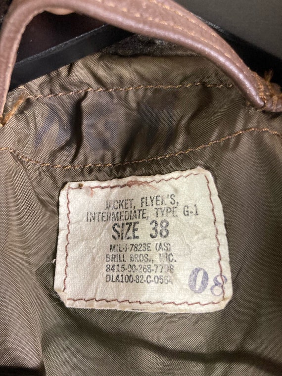 Flyers Jacket Vintage Military Leather Bomber USA… - image 2
