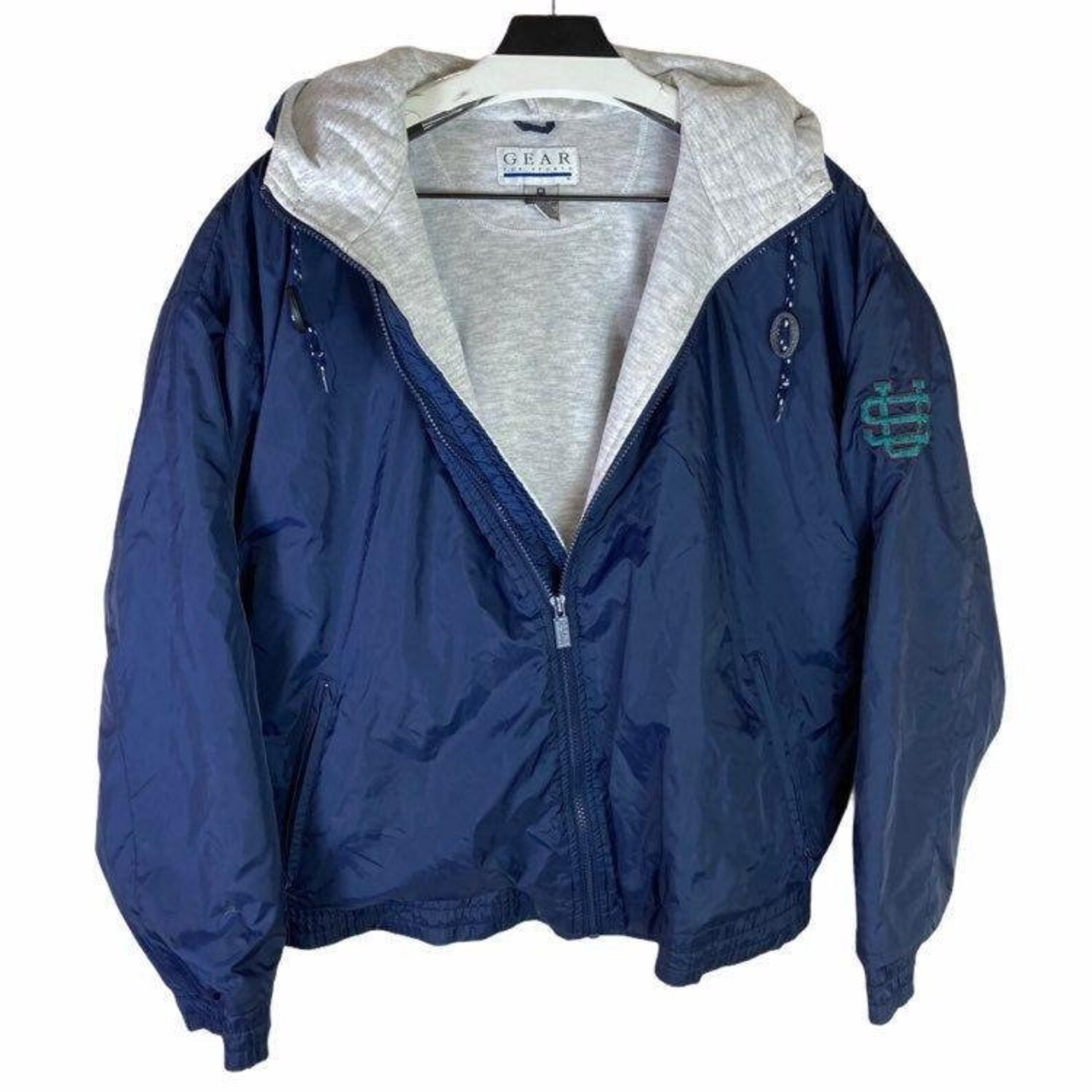 Vintage Universal Studios Jacket Men Medium Blue Windbreaker Etsy