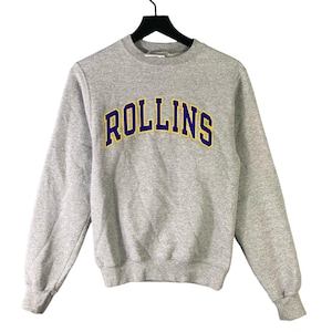 Rollins College Champion Crewneck Sweatshirt XS Gray Unisex