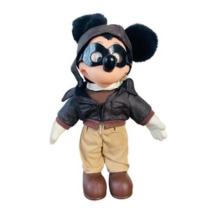 Muñeco de peluche de Mickey Mouse Aviador Piloto de Disney, 2000 Applause Pals Dress Ups imagen 1
