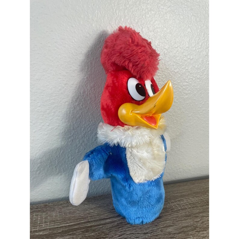 Vintage Woody Woodpecker Hand Puppet Universal Walter Lantz Plush Cartoon Toy image 5