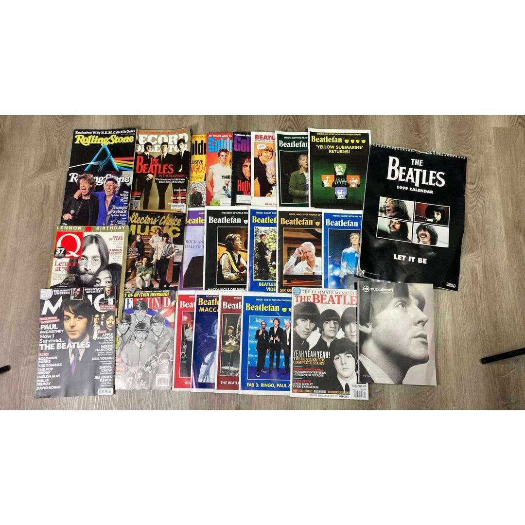 Vintage Beatles Magazine Lot 1990s Music Magazines Beatles Calendar ...
