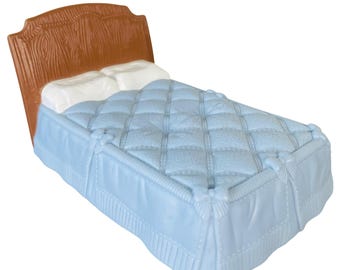 Cama para padres Fisher-Price Loving Family Grand Manor T4692, color azul y marrón.
