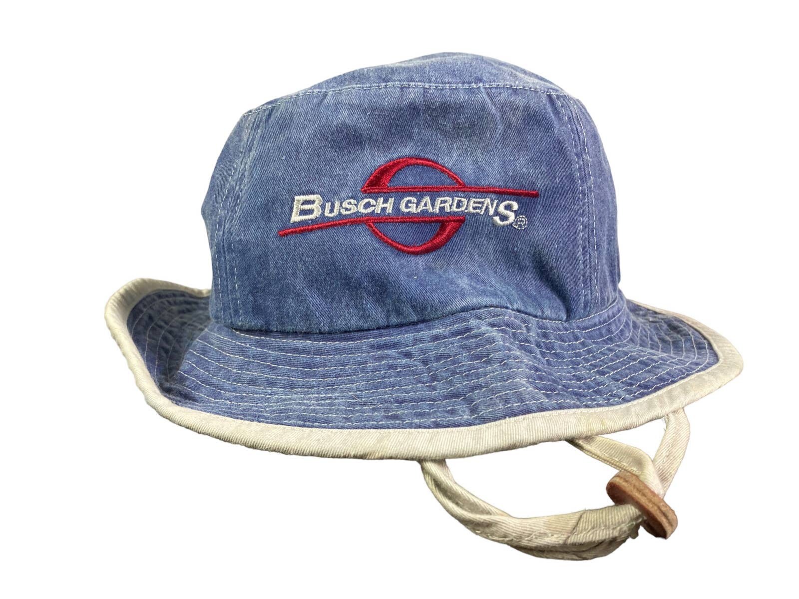 Busch Gardens Bucket Hat Vintage Cap Adult Unisex Embroidered Tampa Fishing  Blue 