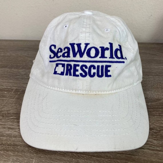 Rescue Hat Sea World Adjustable White SeaWorld Bl… - image 1