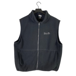 City By The Sea Production Vest Jacket Mens Size Medium Promo Rare Zip Black