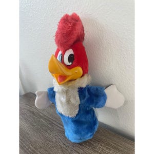 Vintage Woody Woodpecker Hand Puppet Universal Walter Lantz Plush Cartoon Toy image 6
