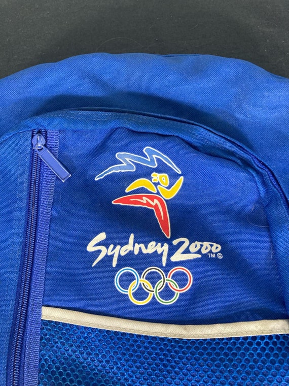 VTG Sydney 2000 Olympics Summer Blue Backpack Bag… - image 3