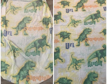 Sábanas vintage de dinosaurios Disney, tamaño individual, 2000, Aladar Carnotauro, película, planas, ajustables, Y2K