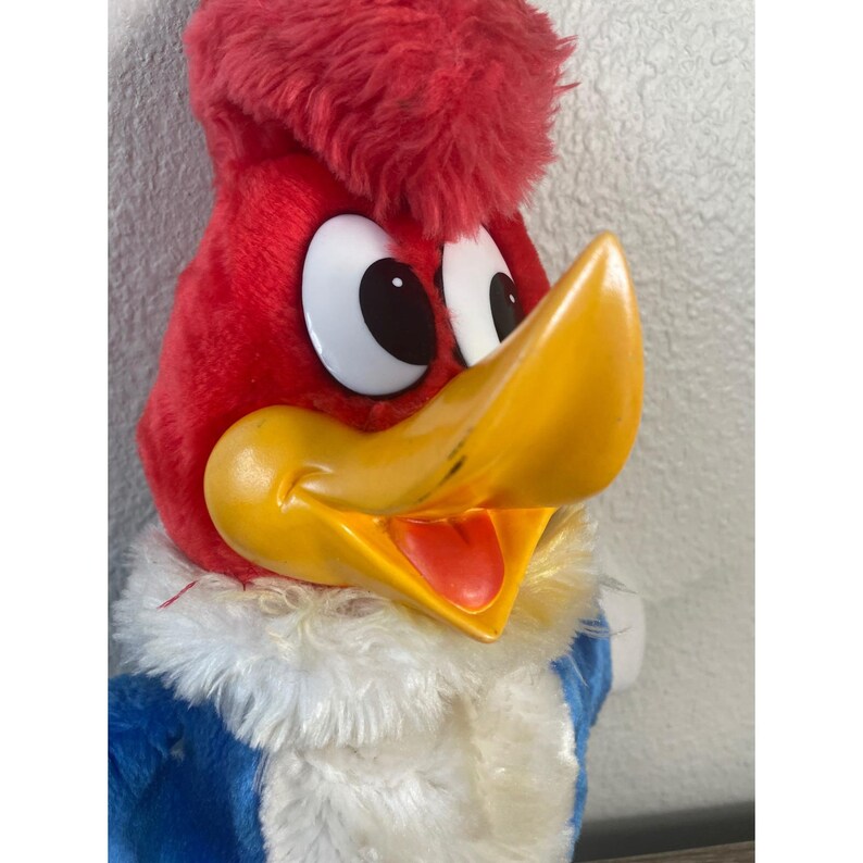 Vintage Woody Woodpecker Hand Puppet Universal Walter Lantz Plush Cartoon Toy image 7