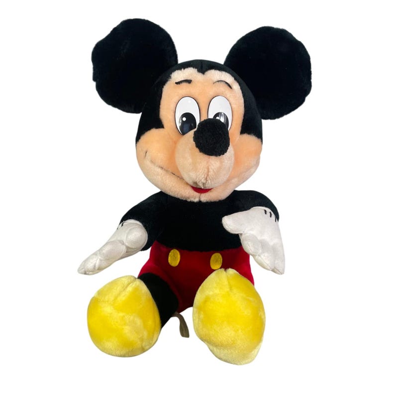 Vintage Mickey Mouse Plush Disney Parks 15 Inch Disneyland Walt Disney World Stuffed Animal Classic Toy Nursery Decor Collector Gift image 1
