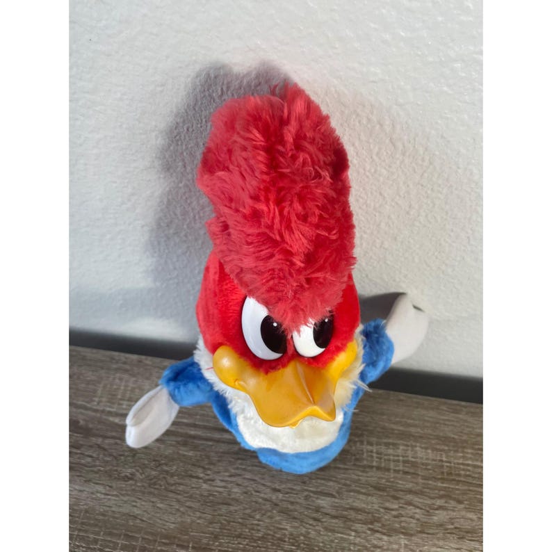 Vintage Woody Woodpecker Hand Puppet Universal Walter Lantz Plush Cartoon Toy image 8