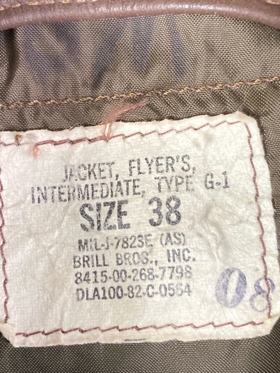Flyers Jacket Vintage Military Leather Bomber USA… - image 5