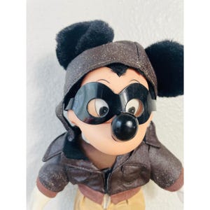 Muñeco de peluche de Mickey Mouse Aviador Piloto de Disney, 2000 Applause Pals Dress Ups imagen 6