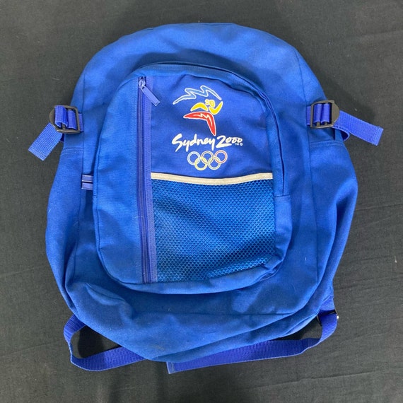 VTG Sydney 2000 Olympics Summer Blue Backpack Bag… - image 1
