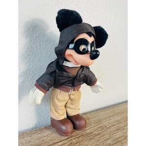 Muñeco de peluche de Mickey Mouse Aviador Piloto de Disney, 2000 Applause Pals Dress Ups imagen 9