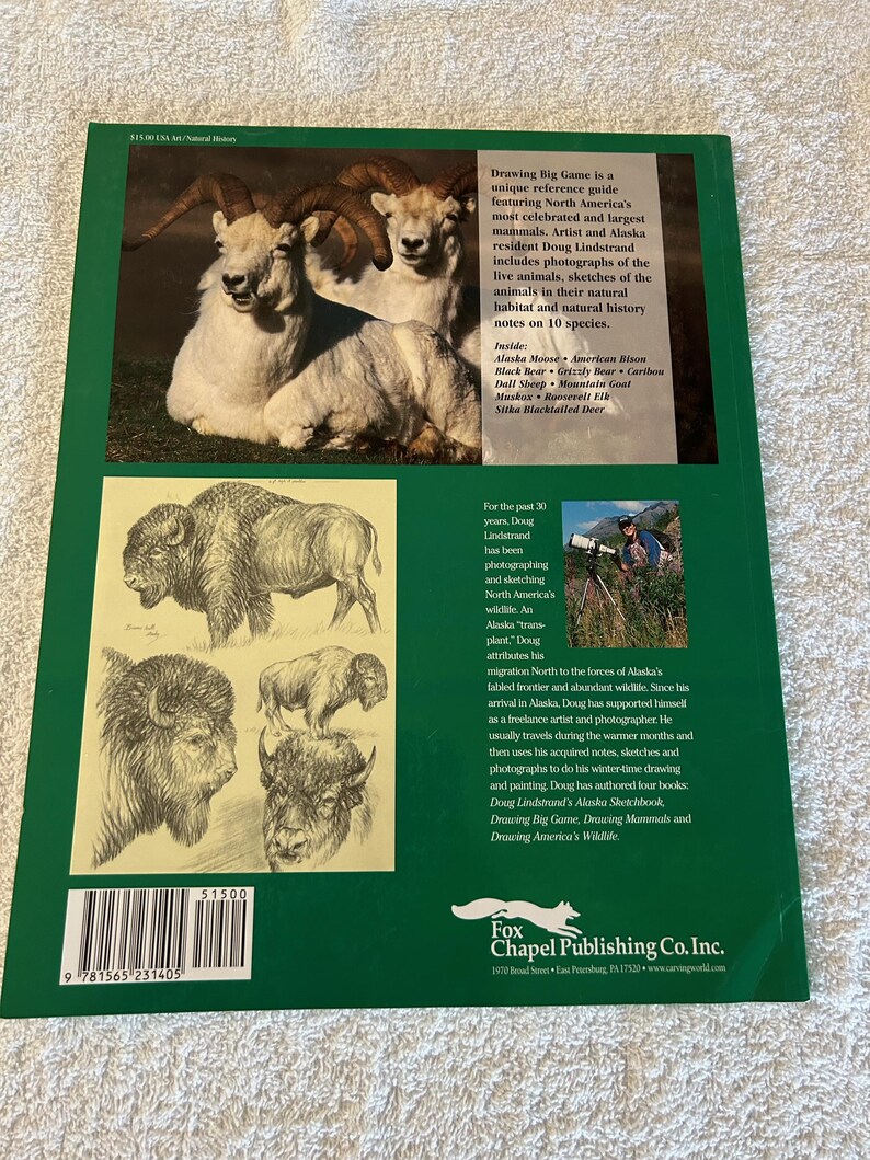 Drawing Big Game, Artist Reference Guide, Doug Lindstrand, Softcover