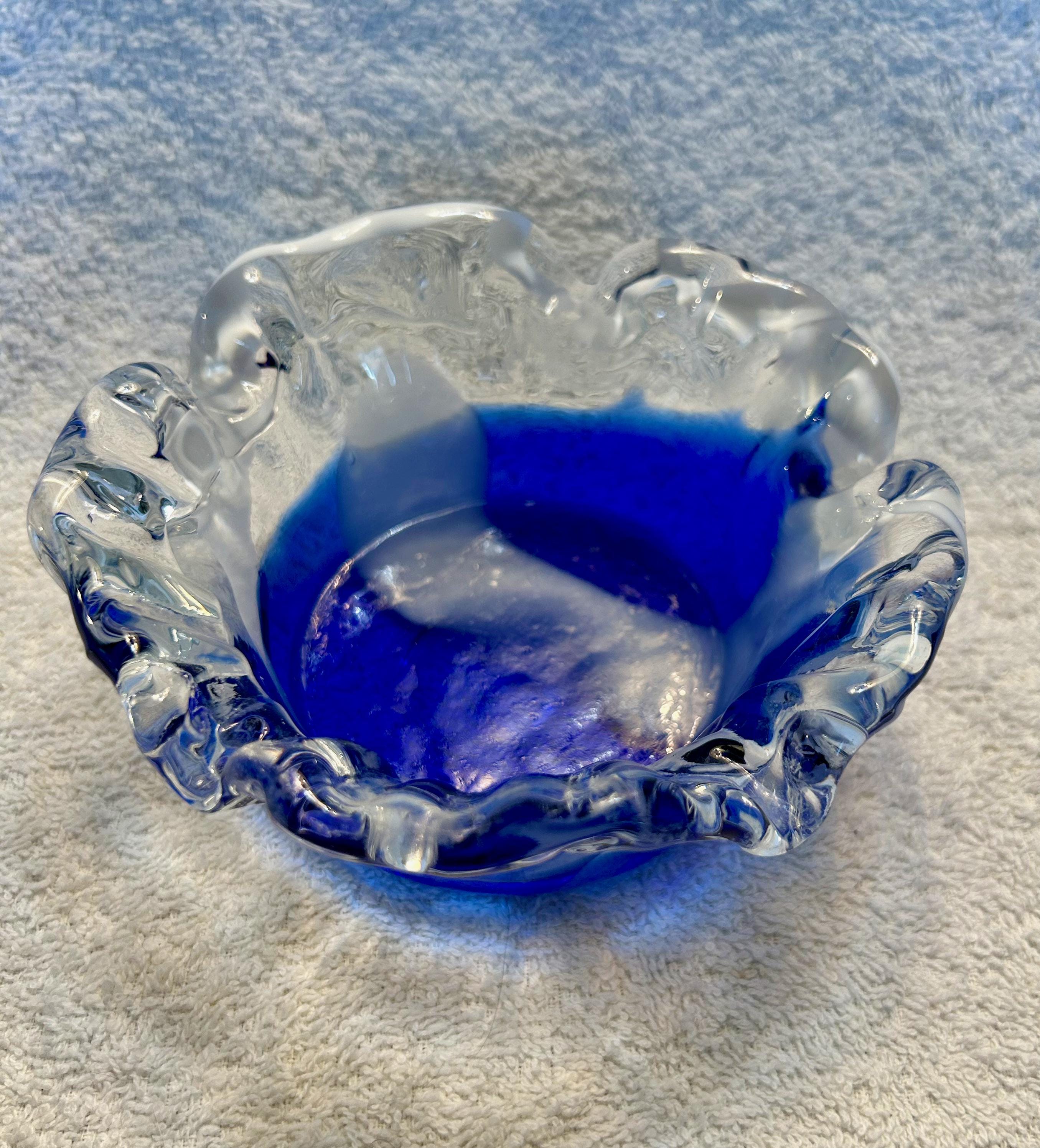 Cobalt Blue Swirl Bowl - Etsy