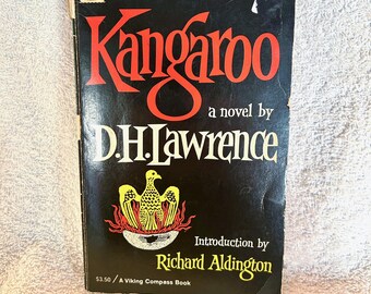 Kangaroo, DH Lawrence, 1976, vintage paperback book, 11th printing, novel, Viking Press