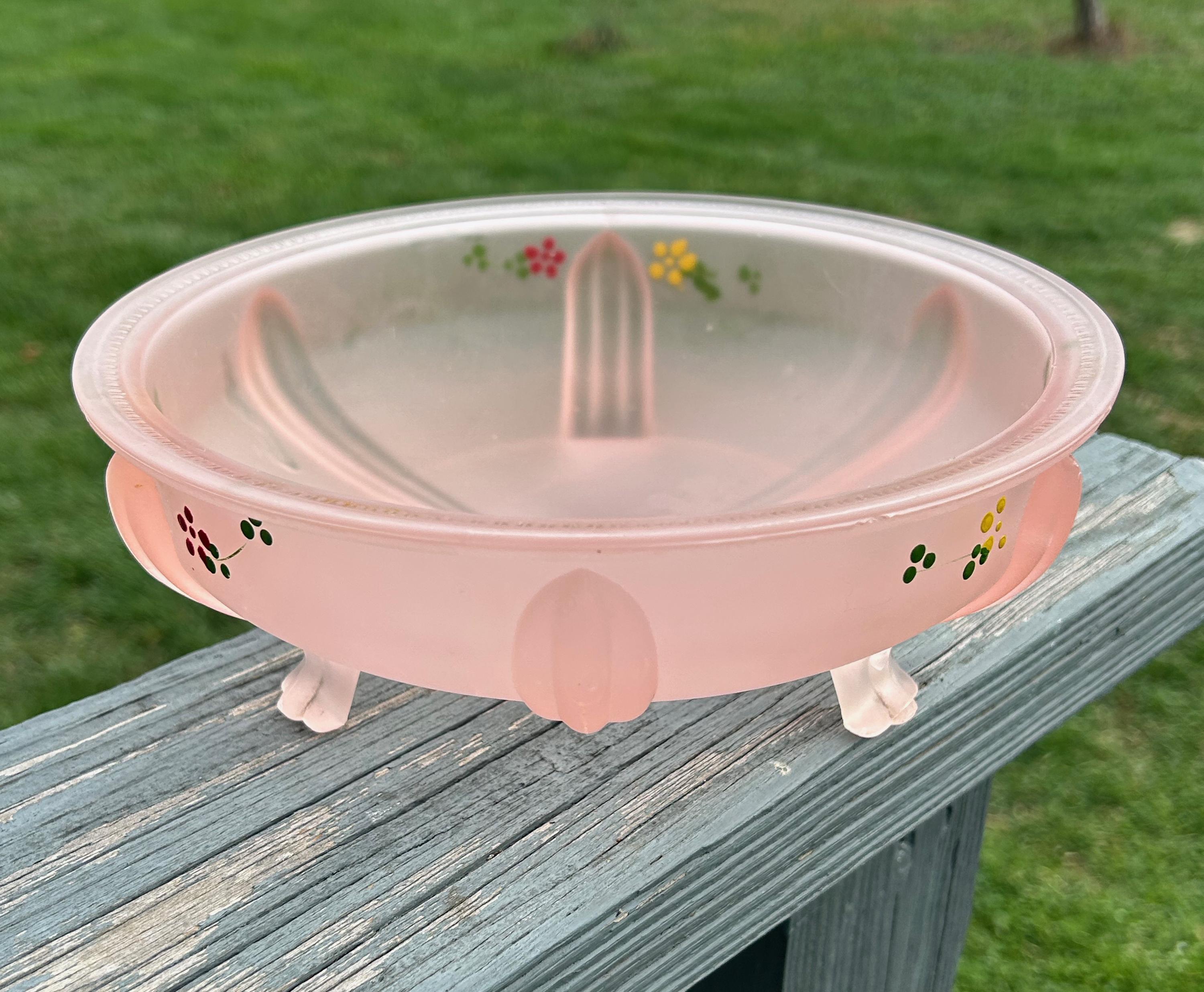 Frosted Pink Depression Glass - Main Image