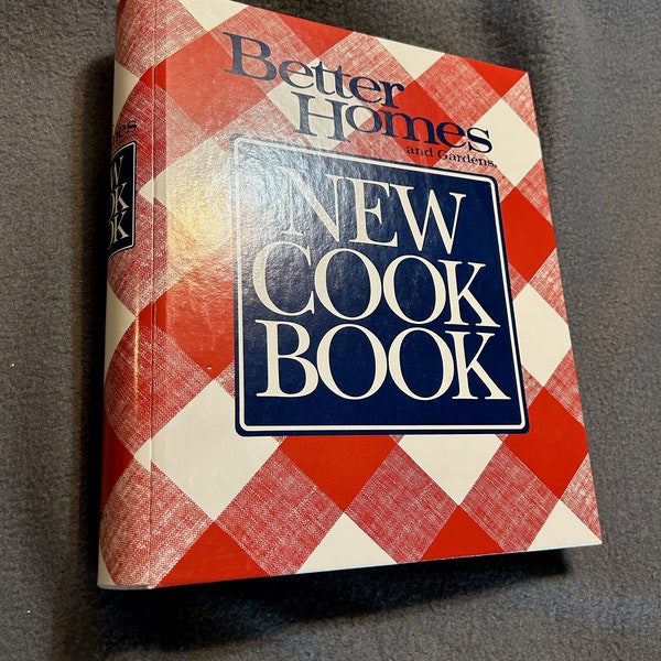 Better Homes and Gardens New Cookbook, 1989, 10th edition, vintage 1980s, plaid cover, vintage cook book, hardcover, ring binder