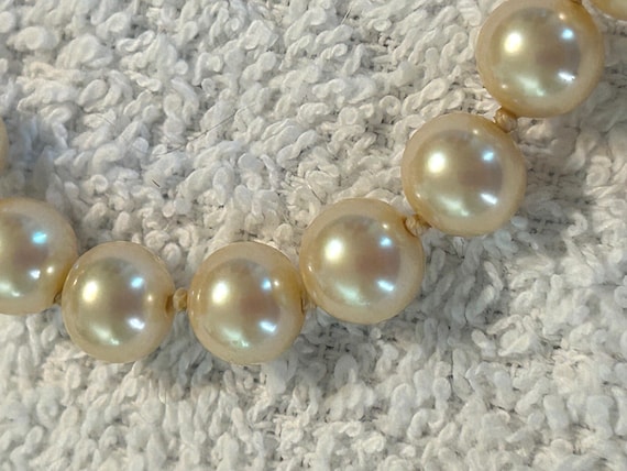 Marvella Faux Pearl Necklace, 14 Inch, Vintage, Costume Jewelry