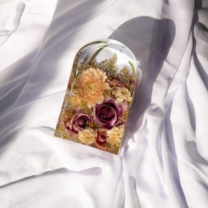 CUSTOM 7&quot; Arch Floral Preservation for Bouquets in Resin | Wedding Flower Preservation | Bouquet Preservation | Wedding Gift | Dried Flowers