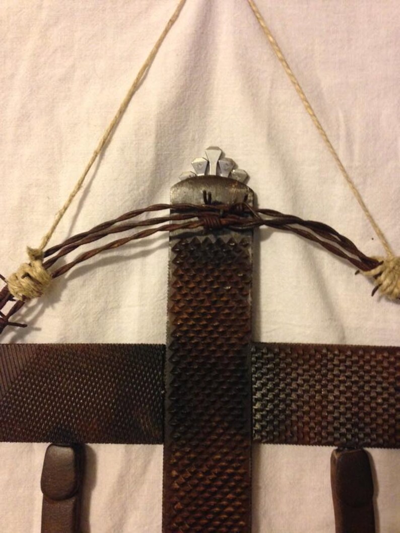 Horseshoe Farrier Rasp Cross / Crown of Thorns / Barb Wire / Etsy