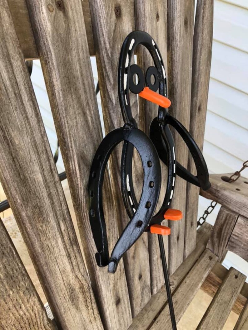 Horseshoe Penguin / Garden Decoration / Yard Art / Animal Etsy