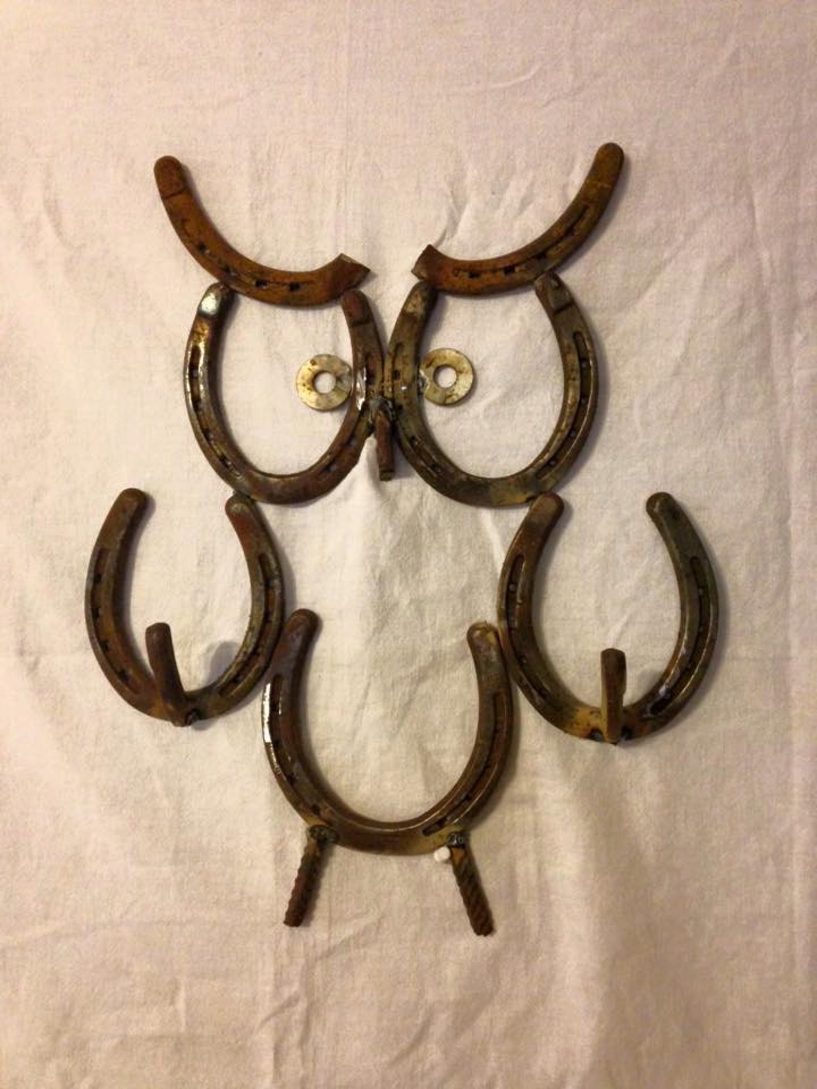 Horseshoe Owl Wall Hanging / Hat Rack / Coat Rack / Baseball Etsy