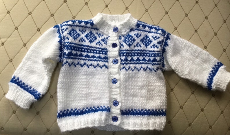 Custom made Fair isle cardigan and hat
