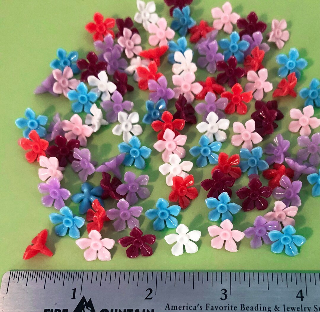 24 Pcs Vintage Plastic Flowers for Crafting Lot Etsy
