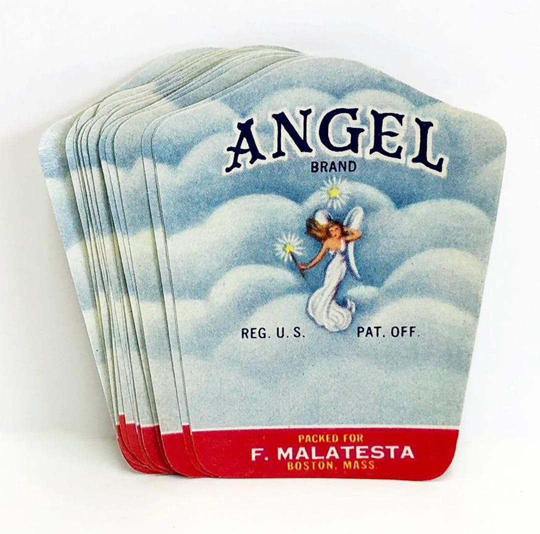 Group of 4 Vintage 1950's Angel Labels - Etsy