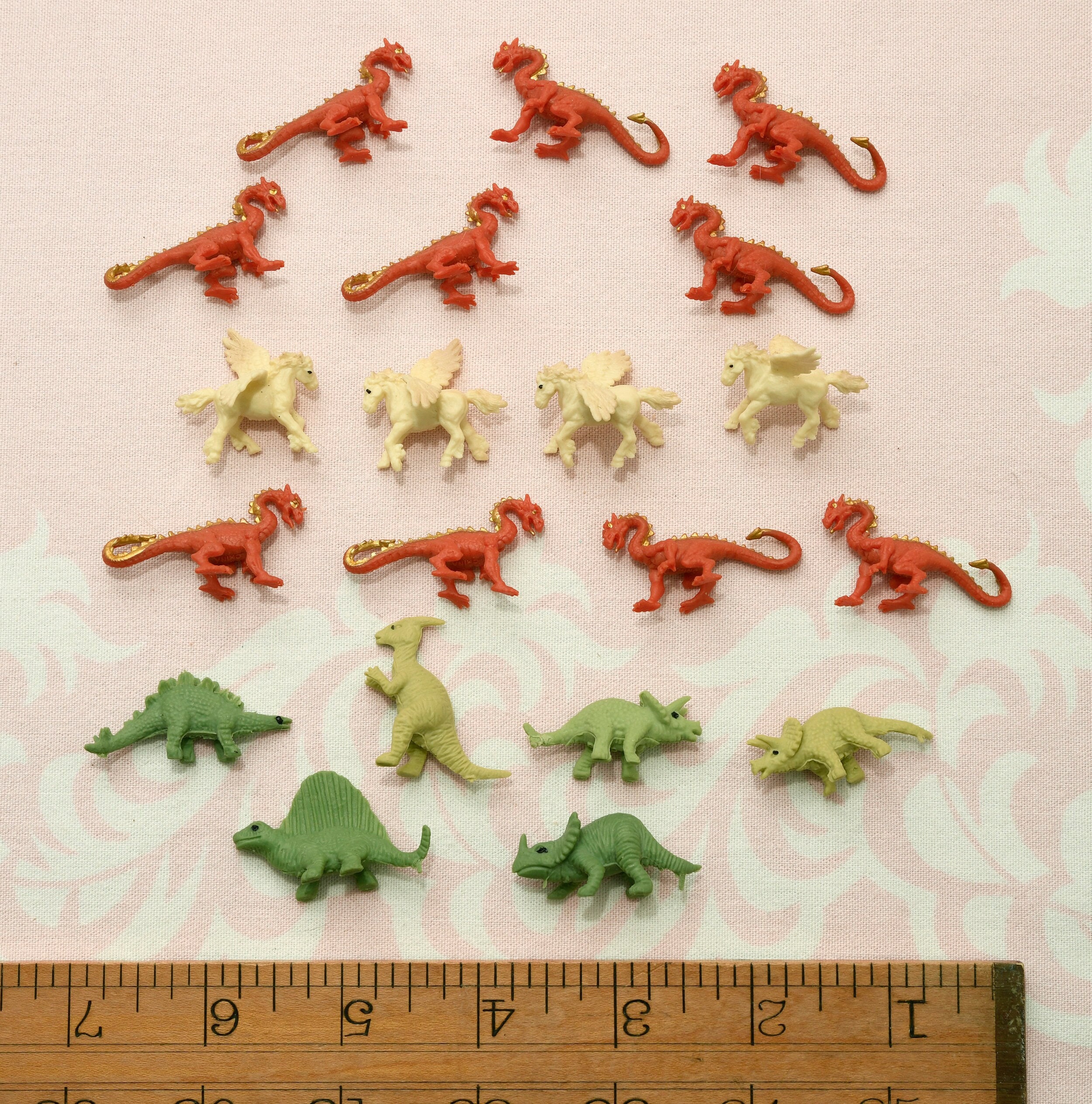 1 Vintage Miniature Red Dragon