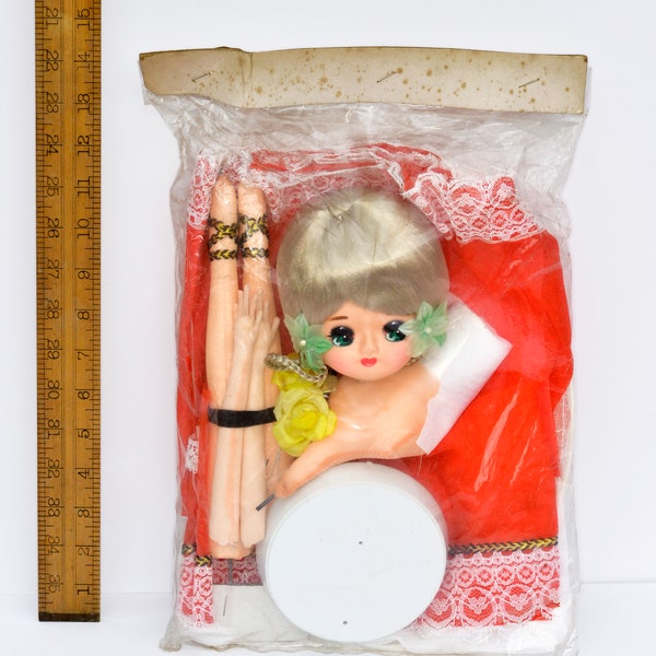 RARE Vintage 1960's Japanese Pose Doll Making Kit