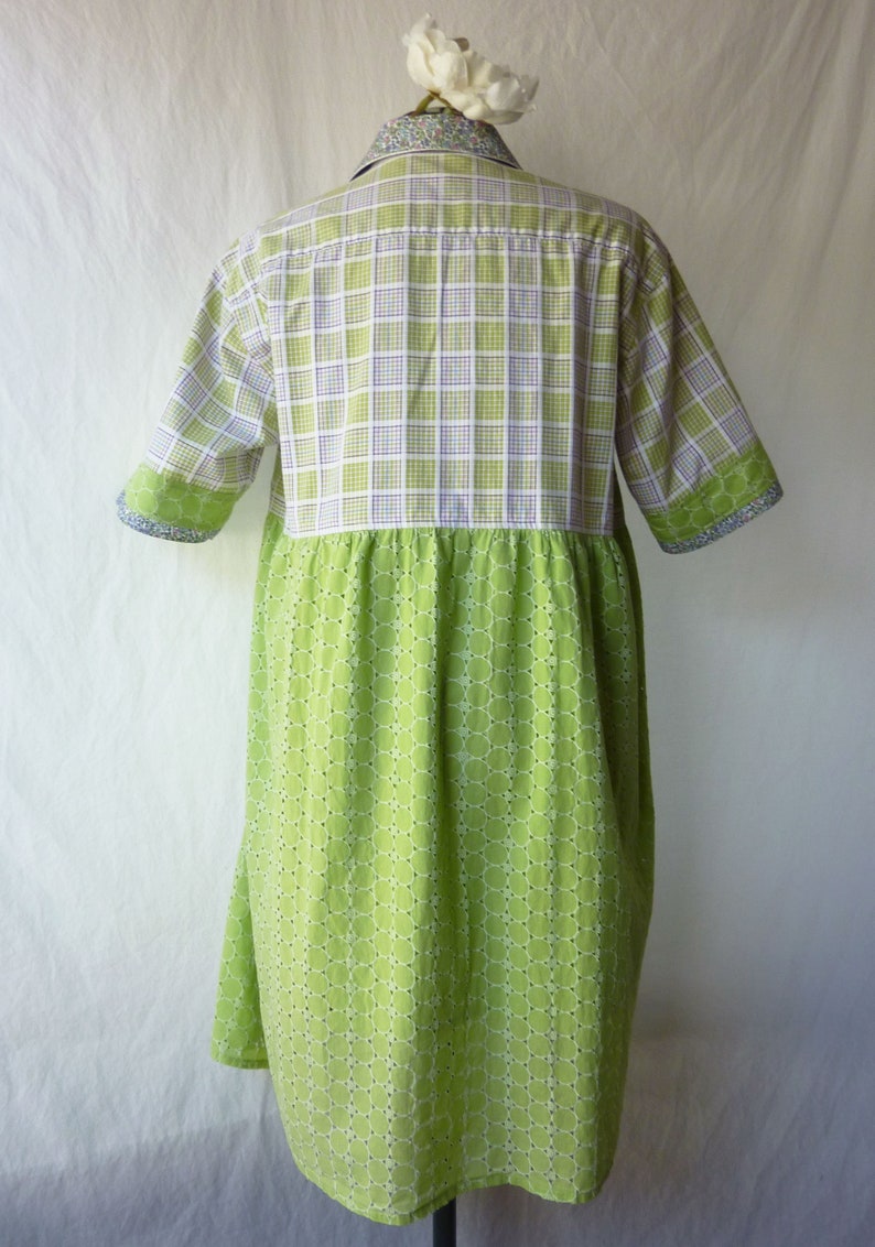 One of a kind knee length button down dress XL 1X cotton Etsy