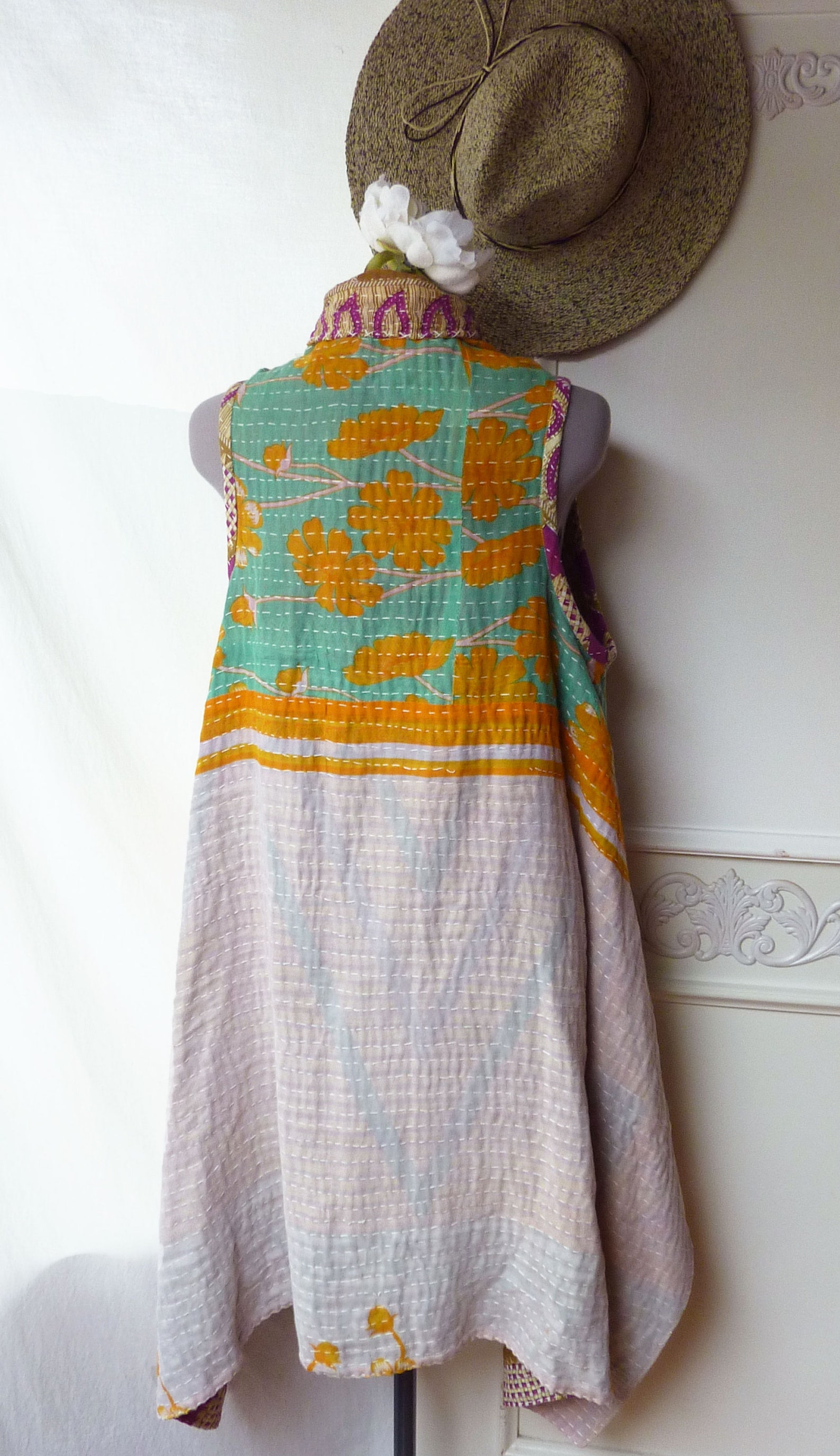 Kantha Silk Vest By Origen