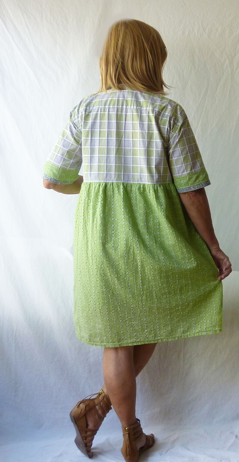 One of a kind knee length button down dress XL 1X cotton Etsy