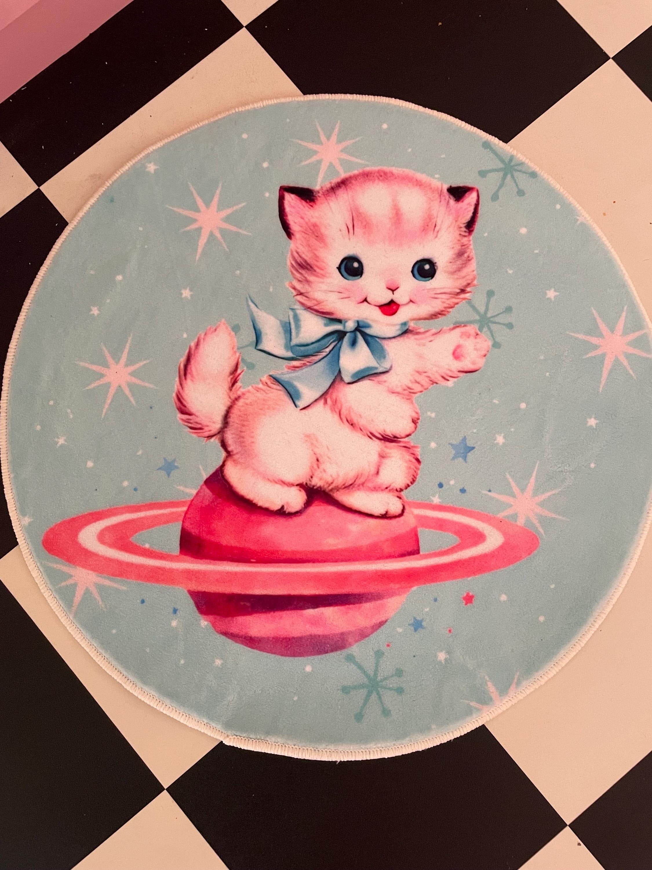 NEW Vintage Kitsch Mcm Retro Sputnik 50s Atomic Space Kitty Cat Kitten ...