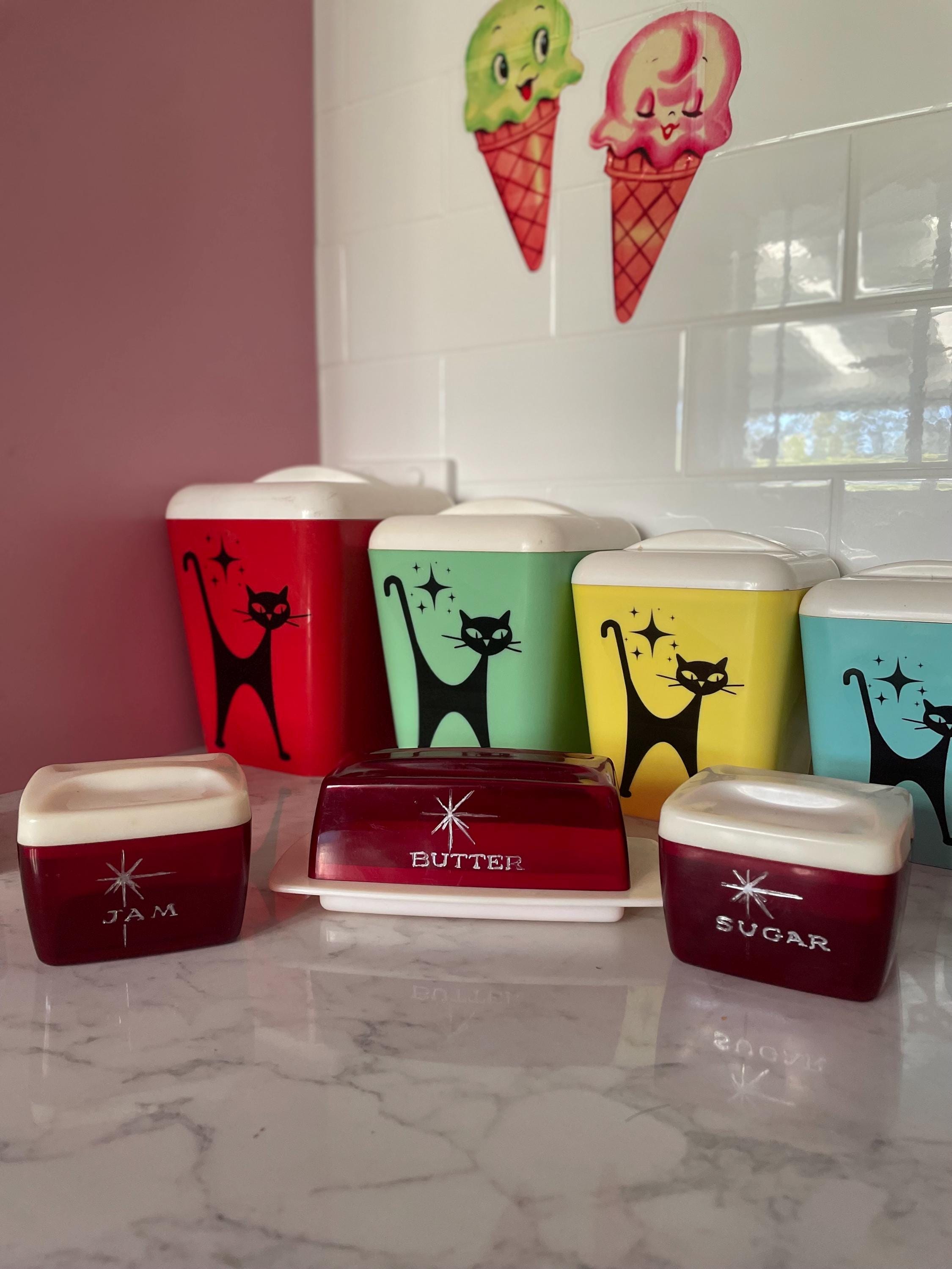 ヴィンテージNally Ware ナリーウェアキャニスター4点GREE·͜· ♡ ヴィンテージNally Ware ナリーウェアキャニスター4点GREE·͜· ♡ Nally