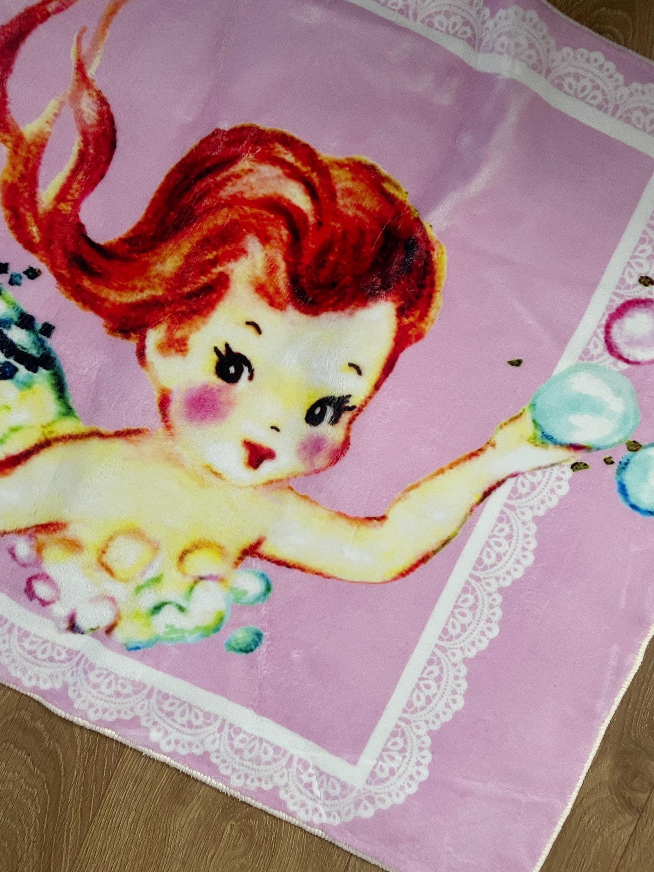 NEW Vintage Kitsch Mcm Retro Pinup 50s Doll Mermaid Pink Shabby Mod ...
