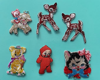 Kawaii cute Allee May cat kitten roses patch iron on 50s 60s badge vintage inspired retro kitsch vinnie boy