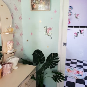 Kitsch vintage retro NEW 1950s atomic diamond Sputnik starburst stars 50s spaceage wall stickers sticker decals pinup vinnie boy removable