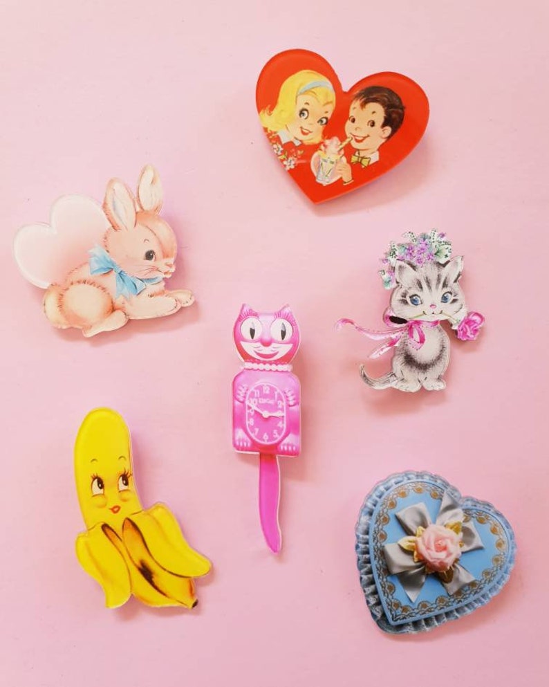 Kitschy cute kitten cat 80s plush 1980s kawaii toy decal boy Etsy