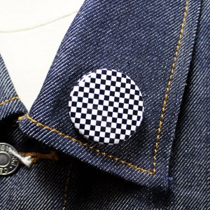 Classic Checkerboard | Twin Tone Ska Inspired 1 1/4 Inch pinback button