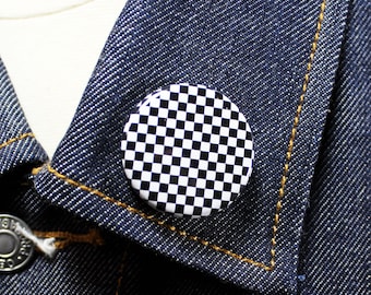 Classic Checkerboard | Twin Tone Ska Inspired 1 1/4 Inch pinback button