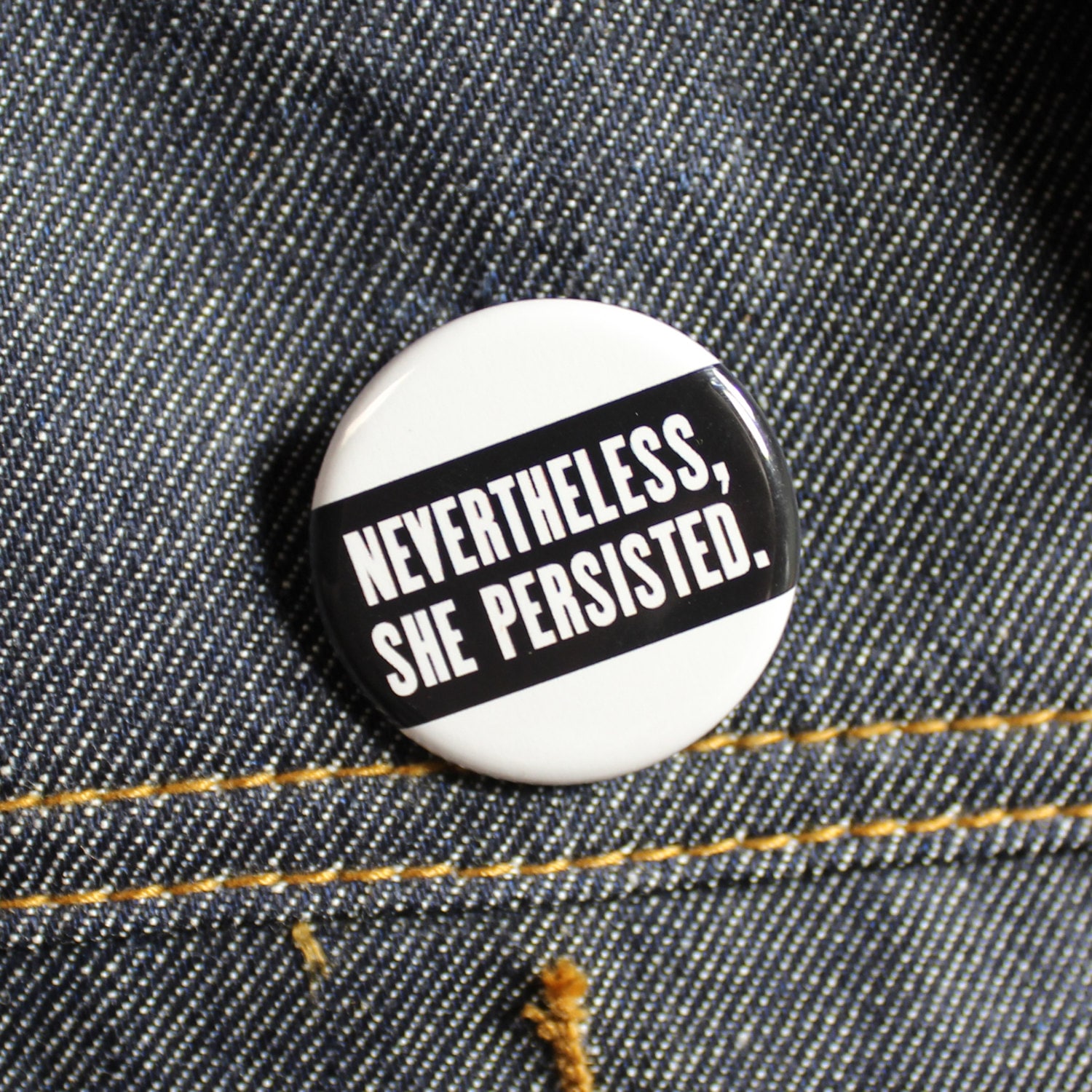 "Nevertheless, She Persisted" Enamel Pin - Feminist Pin Inspired By Elizabeth Warren