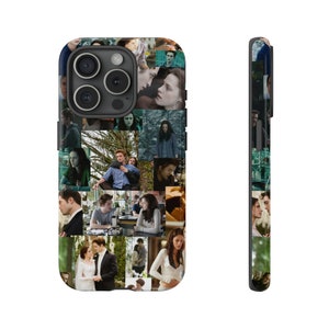 May include: A collage of images featuring characters from the Twilight Saga. The images are arranged in a grid pattern and include close-ups of the characters' faces, as well as full-body shots. The background of the collage is a mix of dark and light colours, creating a moody and atmospheric feel.