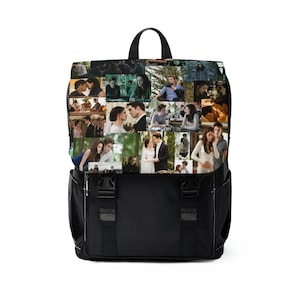 Unisex Casual Shoulder Backpack, twilight print, Edward, Bella, Jacob, vampire,school